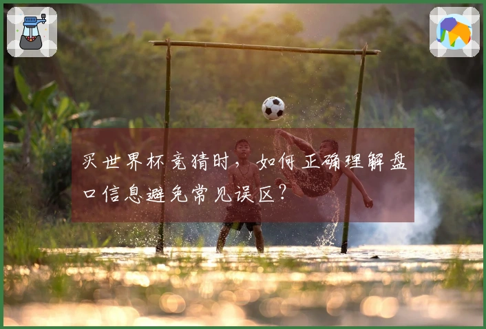 买世界杯竞猜时,如何正确理解盘口信息避免常见误区?